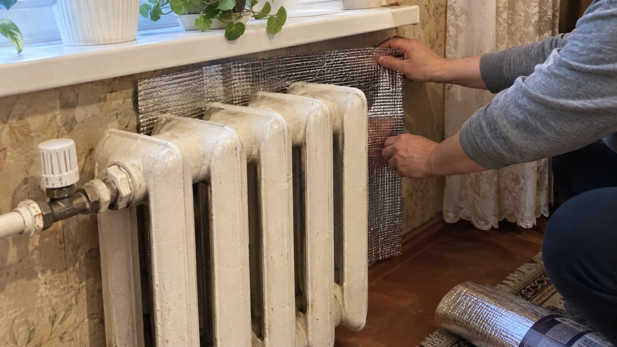 Фольга из Fix Price заменила мне калорифер: клею за батарею кусок — и тепло больше не уходит в стену