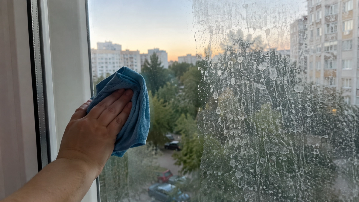 2 ложки на стакан воды — и стекла снова прозрачные: окна после мытья будто исчезают