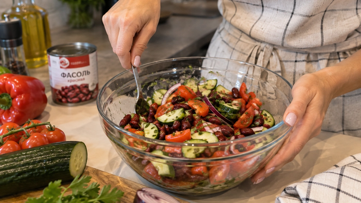 Шикарный салат за 5 минут: без сыра, без варки и без лишних хлопот — вкусно и быстро