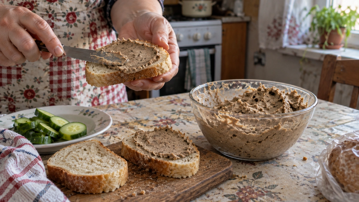 Печень, лук и кусочек масла — и готова намазка-нежность: хороша и утром, и на праздничной тарелке