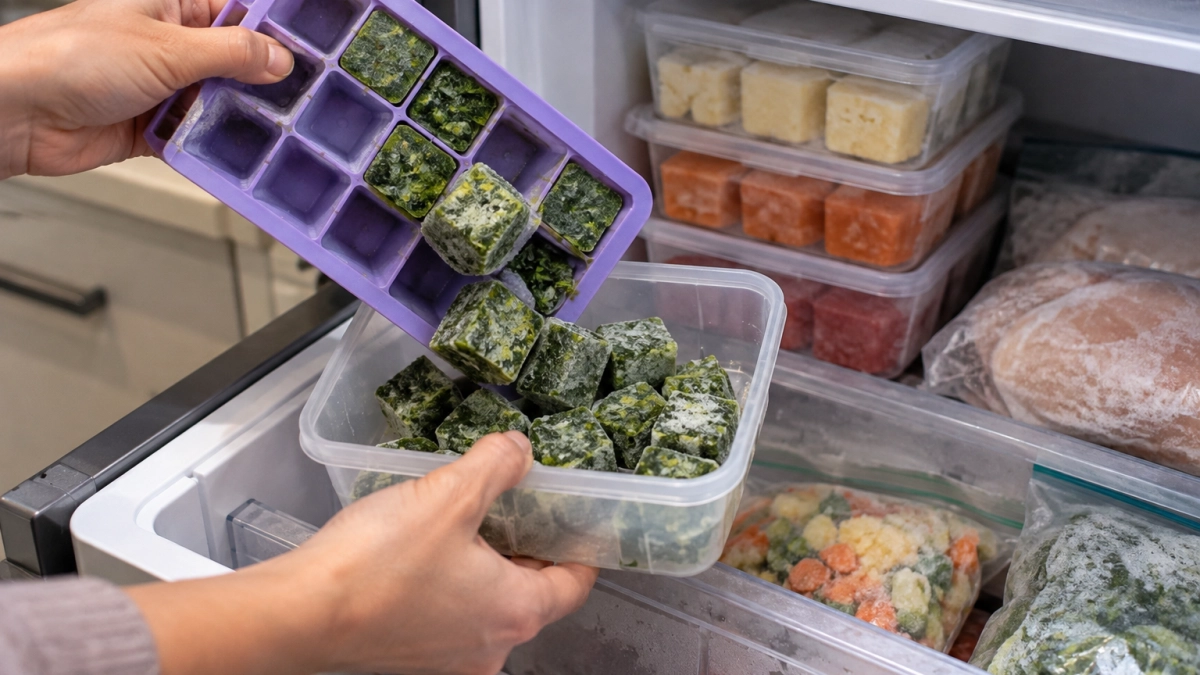 Выкиньте все пакеты для заморозки: соседка научила хранить продукты «кубиками» — в морозилке стало просторнее