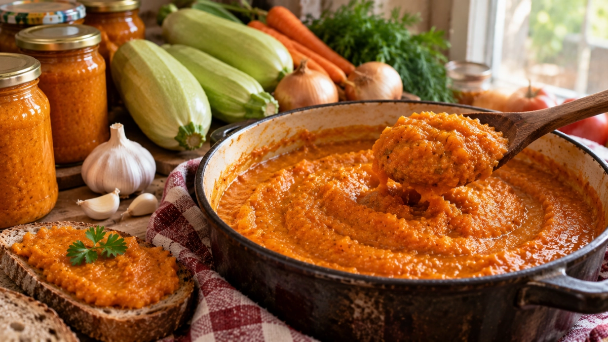 Кабачковая икра «По-советски» — тот самый вкус из детства: в рецепте нет ничего лишнего