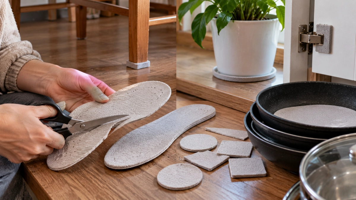 Стельки из Fix Price беру сразу по 10 штук — в обувь не попадает ни одна: режу и пускаю в дело по всему дому