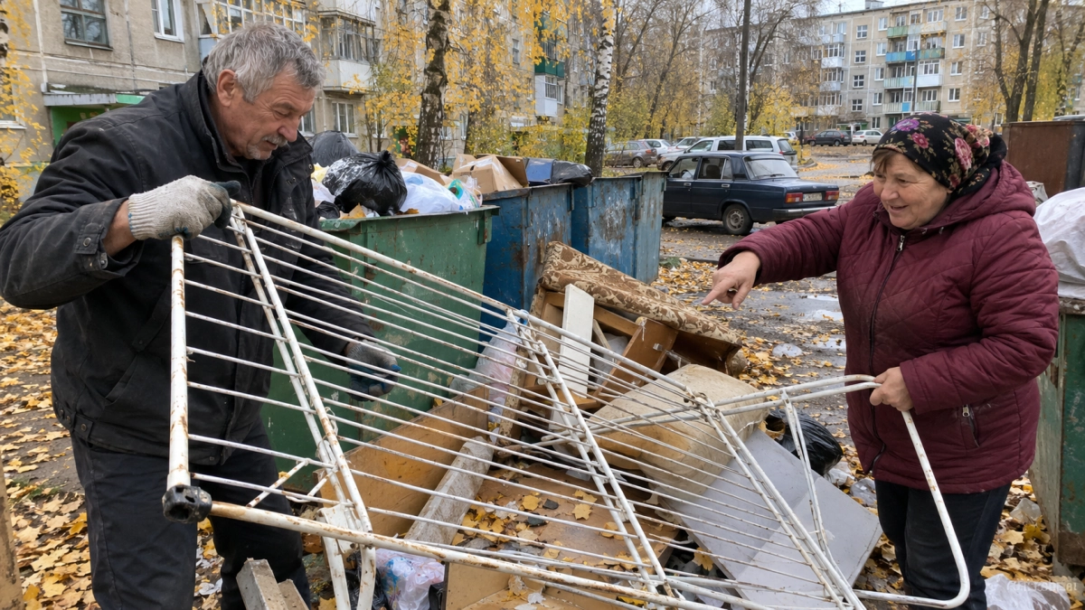 Старую сушилку для белья забрала прямо у мусорки: разобрала по прутику — теперь на даче завидуют моей выдумке