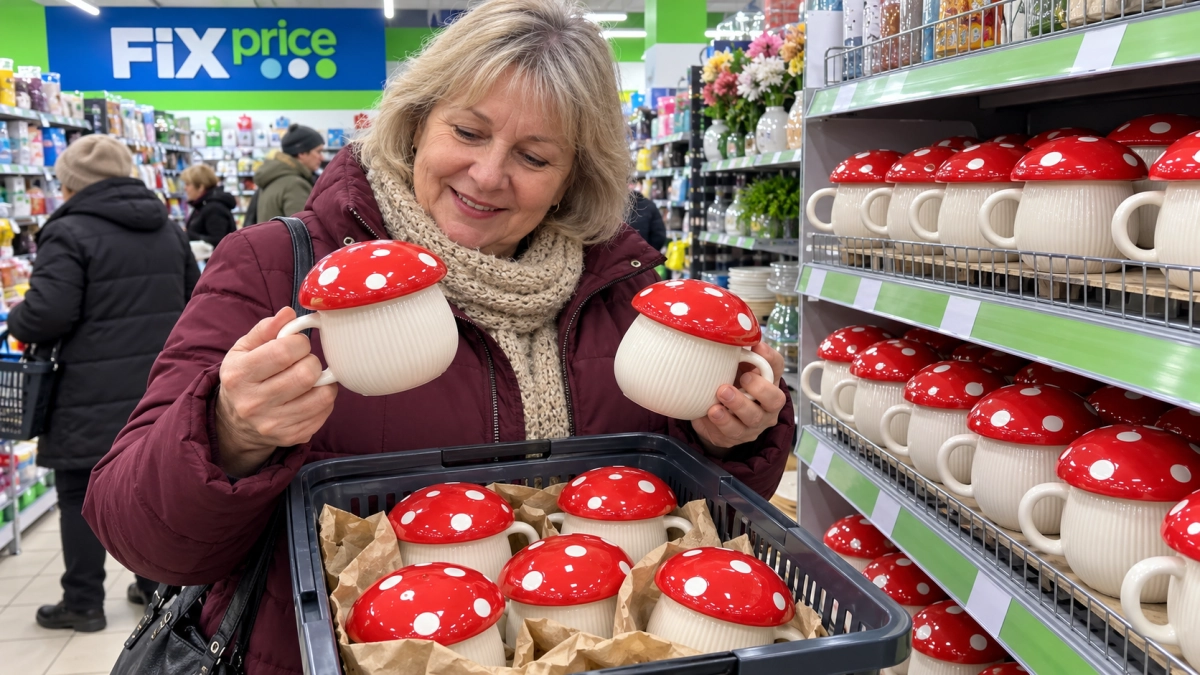 Кружки-мухоморы из Fix Price скупаю по 5 штук за копейки: идут и на подарок, и на стол — выглядят как дорогой китайский фарфор