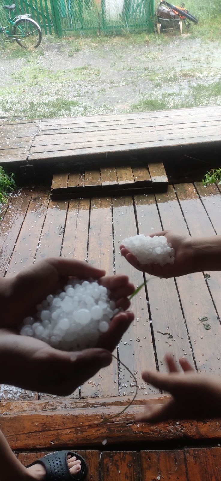 Град, потопы и поваленные деревья: на Сыктывкар обрушился мощный ливень