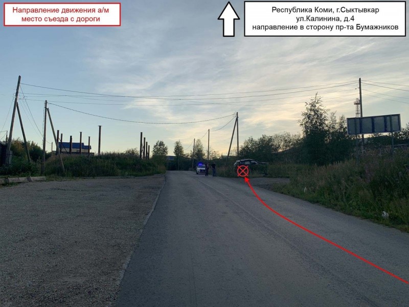 В Сыктывкаре пьяный водитель протаранил рекламный щит