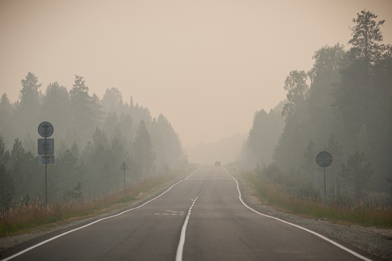 "Глаза резало": в Коми целый город накрыло дымом от лесных пожаров