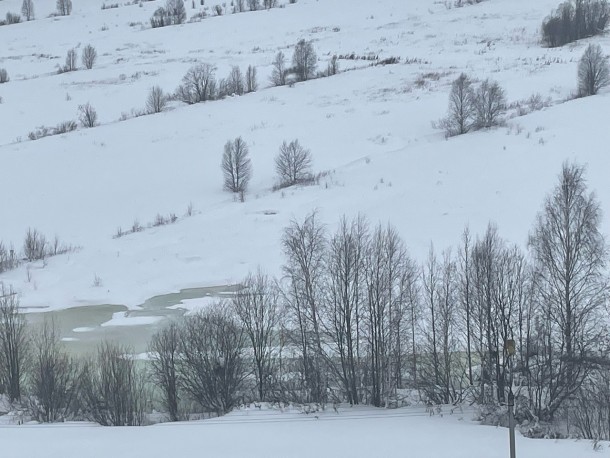 В Коми посреди зимы появились огромные "реки" странного цвета