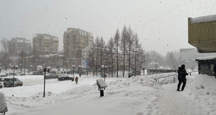 В Коми из-за сильных снегопадов видимость ухудшится до одного километра 