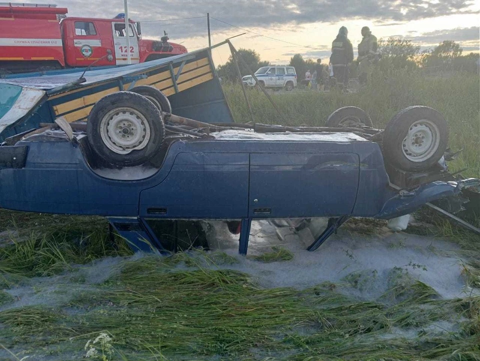 В Коми водитель на "семерке" вылетел в кювет и перевернулся