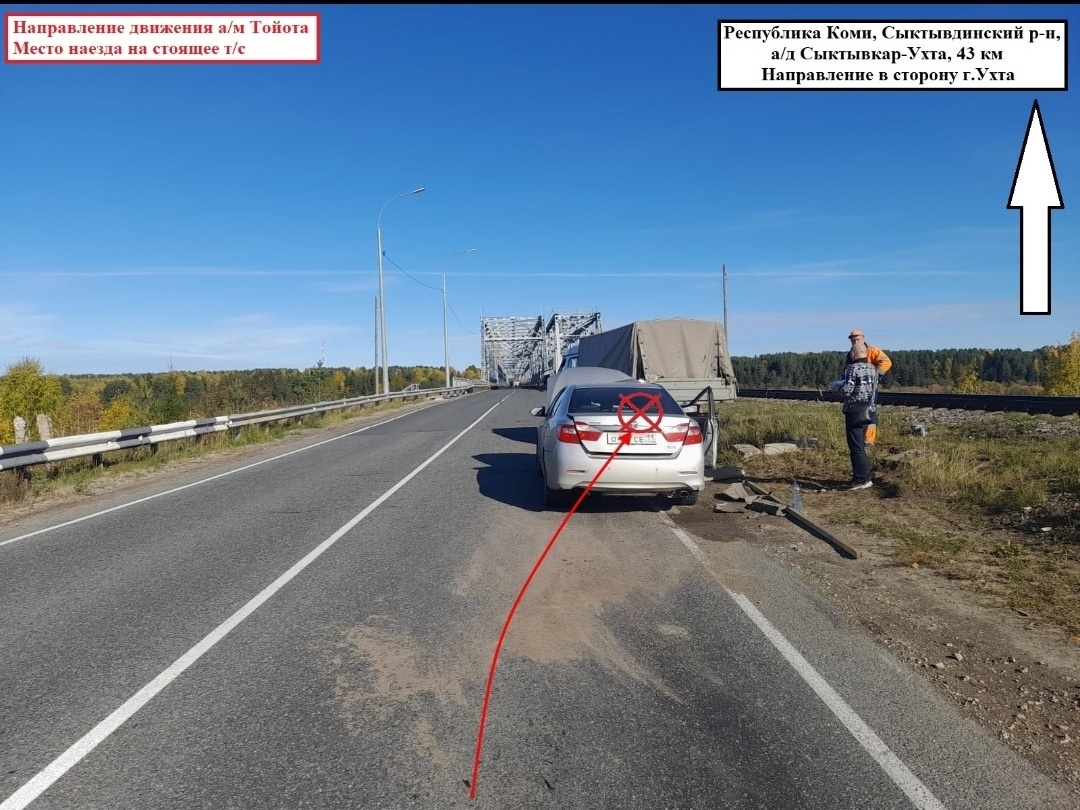 На трассе Сыктывкар - Ухта иномарка врезалась в "Газель"
