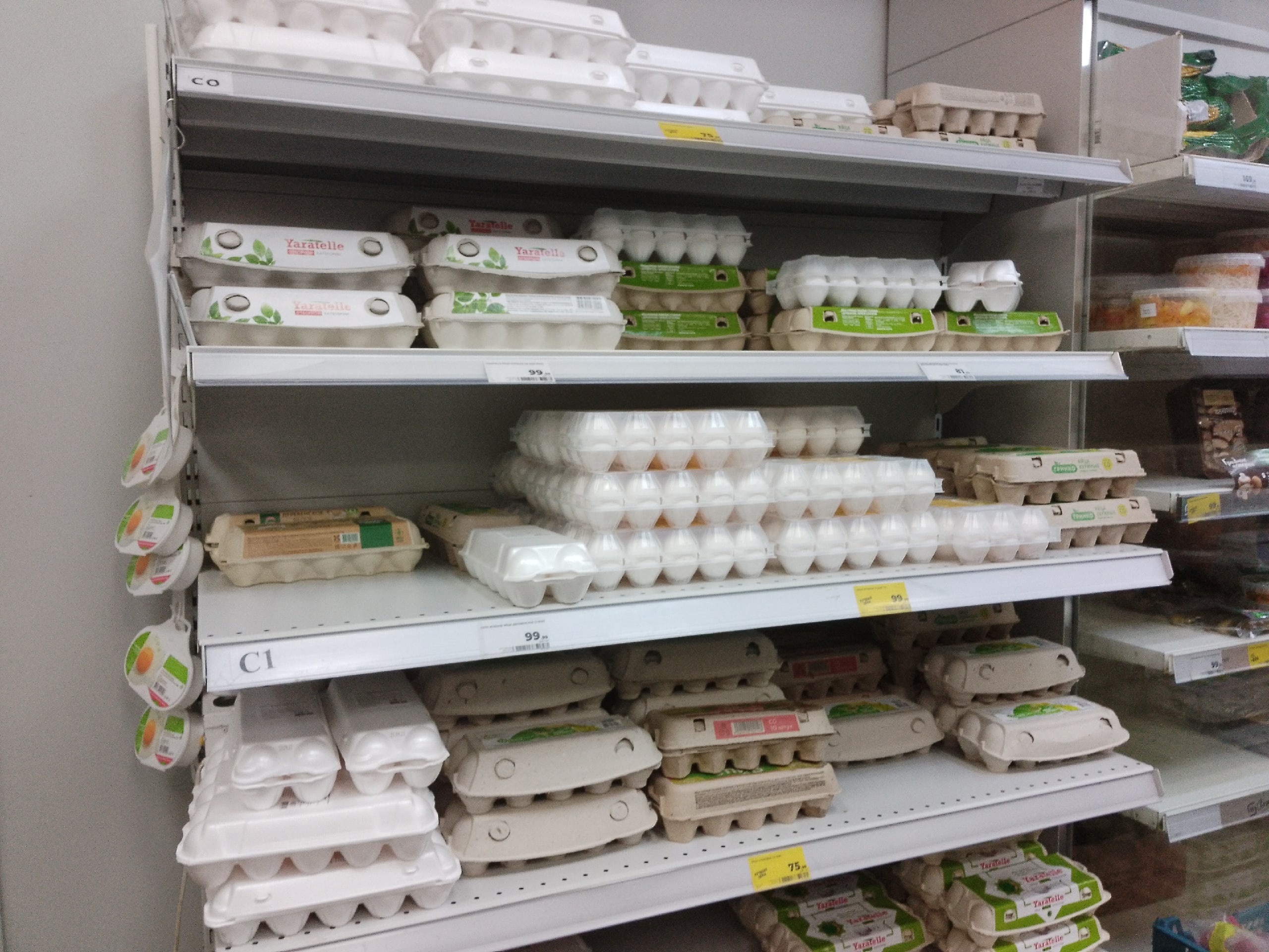 За неделю в Коми на 15 % выросла цена на куриные яйца