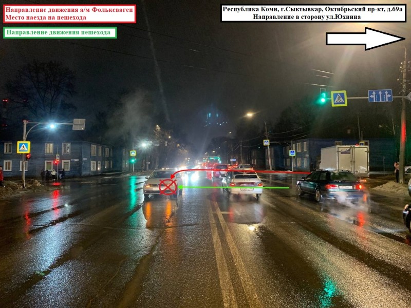 В Сыктывкаре за час автомобилисты сбили троих пешеходов 