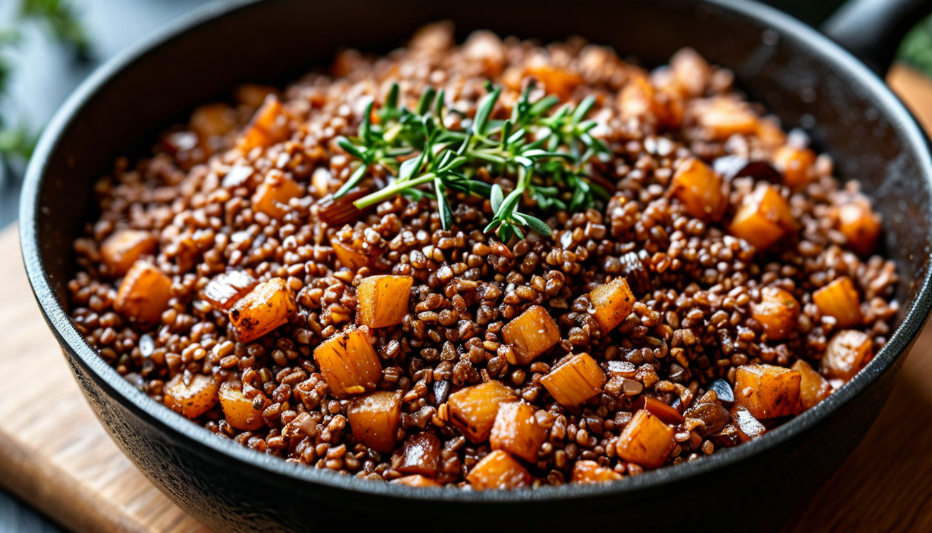 Готовлю теперь только так: греча "по-польски" - получается очень вкусно, на столе не задерживается, семья съедает сразу