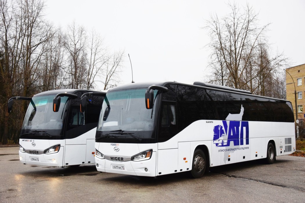 Два современных автобуса начали курсировать между Ухтой и Сыктывкаром