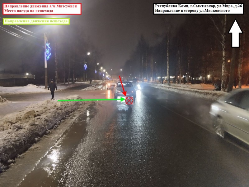 В Сыктывкаре молодой водитель иномарки сбил 79-летнюю бабушку 