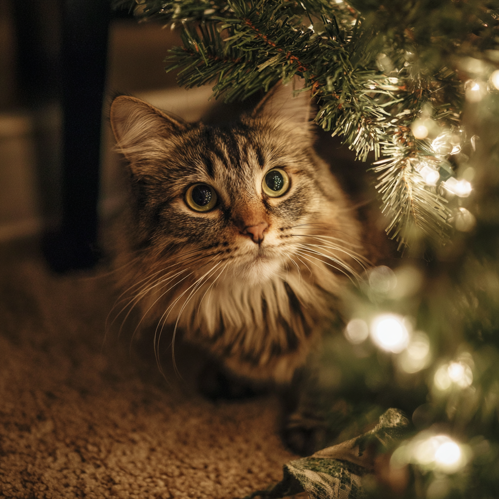 Как нарядить елку с кошкой и не сойти с ума: 7 правил неубиваемого декора - кот абъюзер такого не ожидал