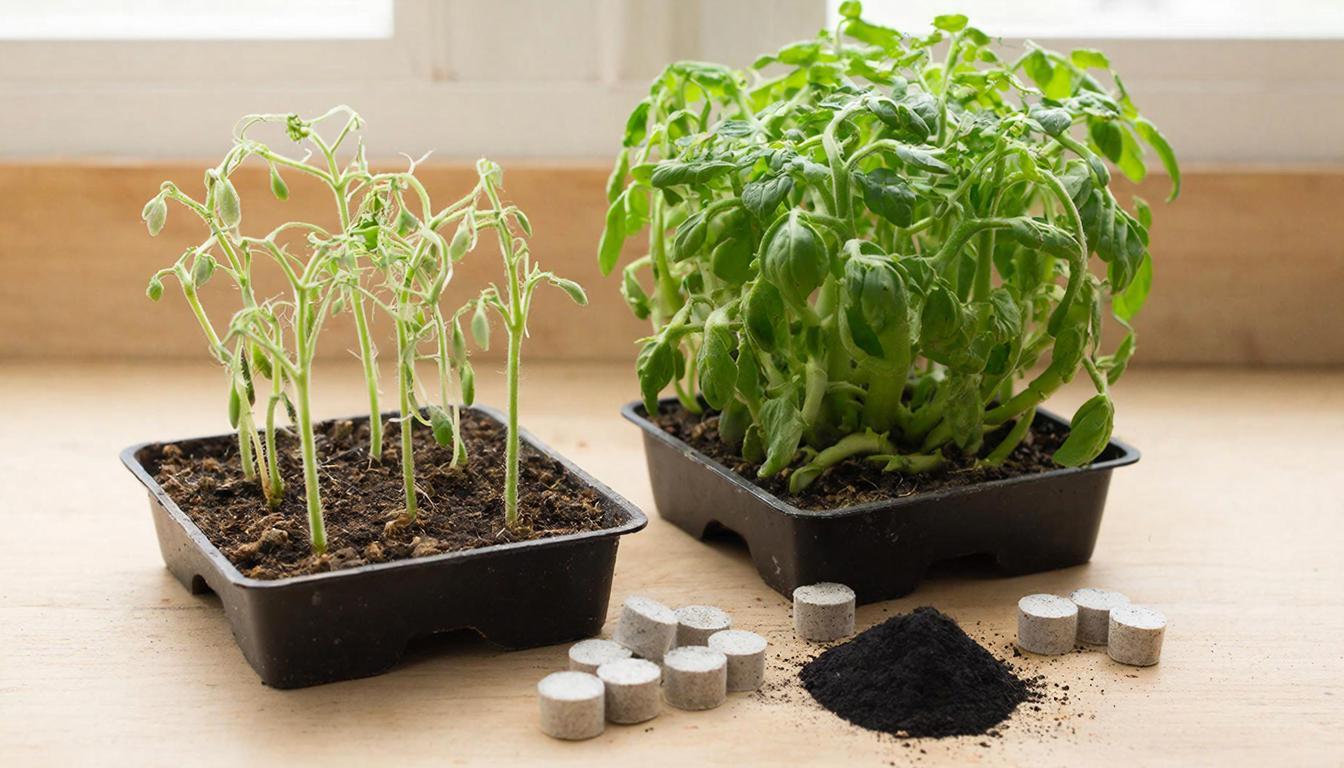 Всего 1 "старую" таблетку в почву и рассада растет в 3 раза быстрее - 10 кустов, а урожай как с плантации