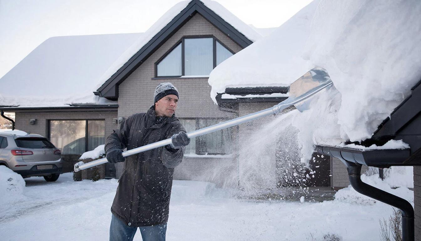 Как быстро и безопасно очистить крышу от снега: даже лезть не неё не придется - полезный зимний лайфхак