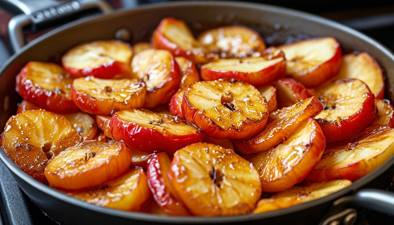 Вместо сливочных тортов и жирных десертов: вкуснейший постный десерт из жареных яблок