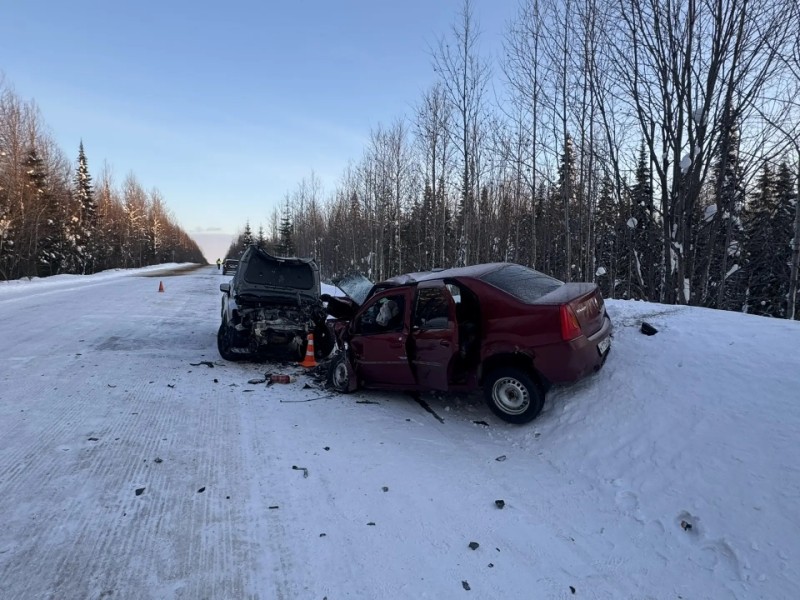 На трассе в Коми произошло смертельное ДТП с участием двух иномарок: погибли два человека 
