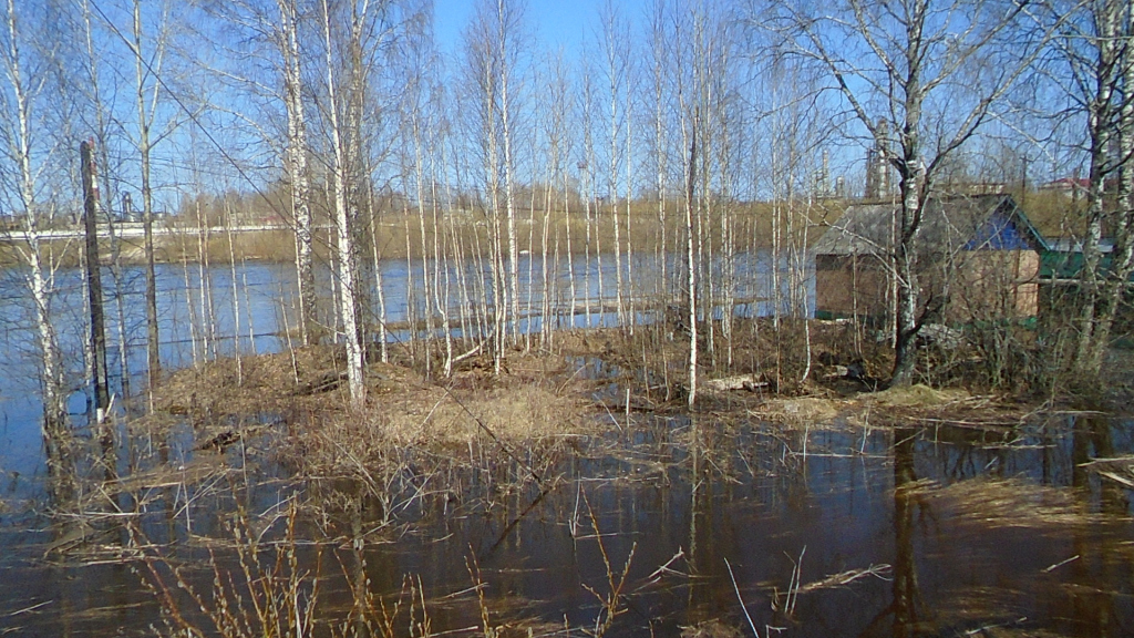 Паводок в районе Сыктывкара отступает