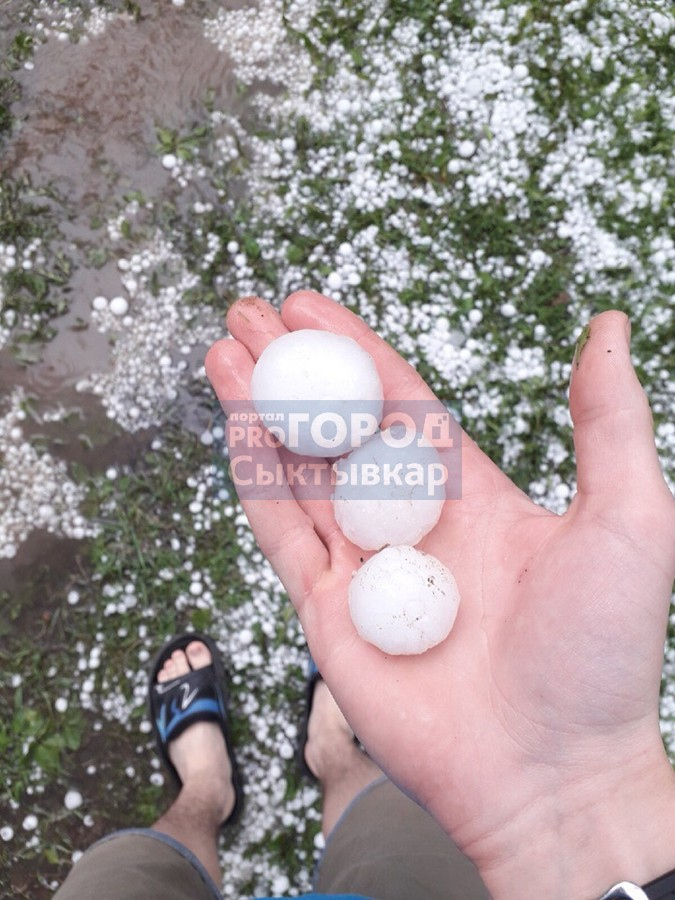 Синоптики о граде размером с мяч: «Эта аномалия произошла впервые за всю историю Сыктывкара»