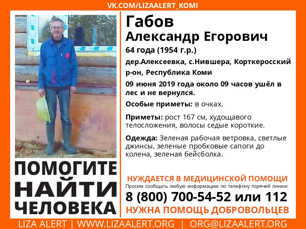 В Коми разыскивают невысокого 64-летнего мужчину, который ушел в лес