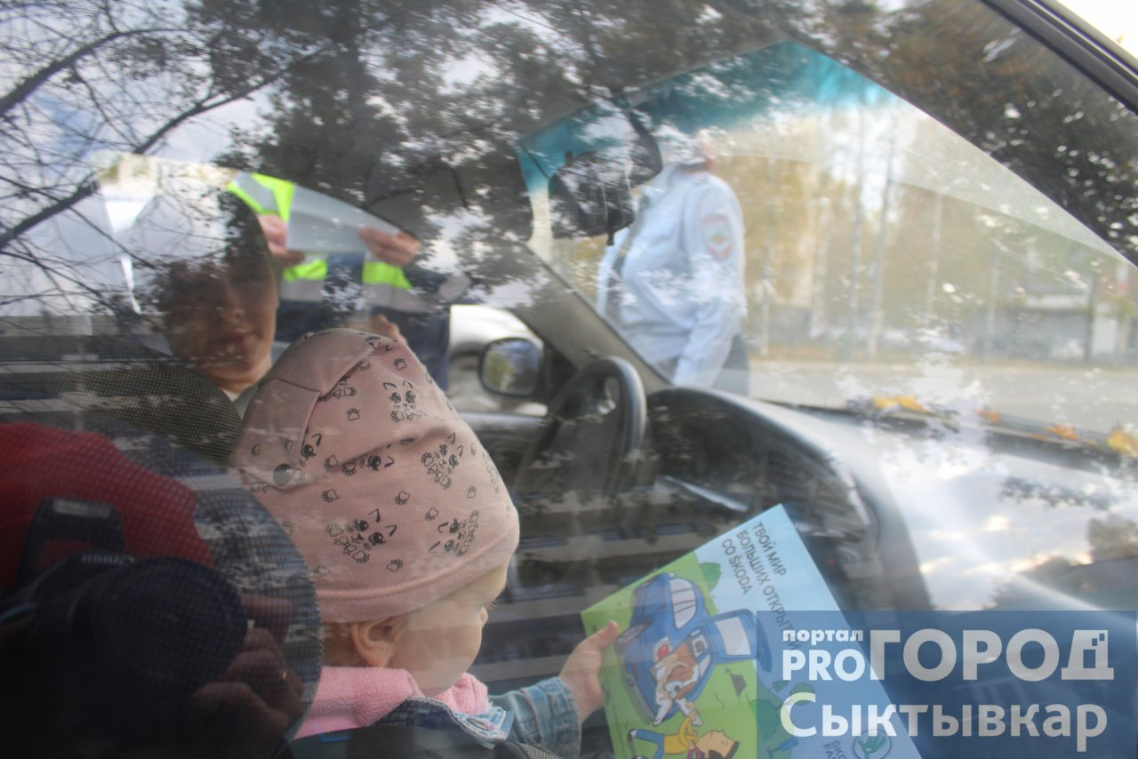В Сыктывкаре сотрудники ГИБДД «тормозили» водителей с детьми (фото)