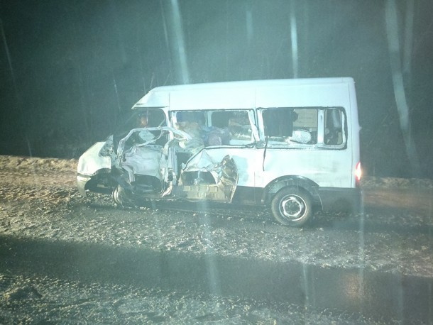 Под Сыктывкаром микроавтобус столкнулся с лесовозом: пострадал человек