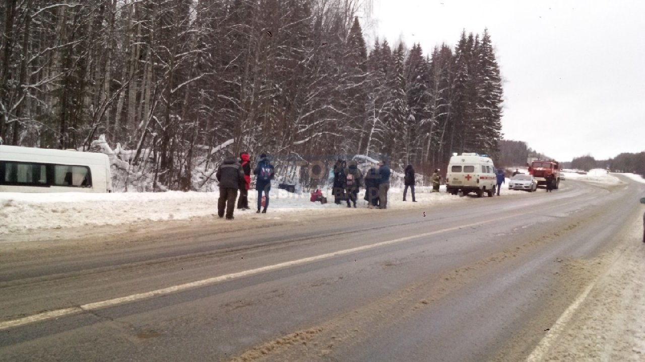 На трассе под Сыктывкаром пассажирский автобус влетел в фуру (фото)