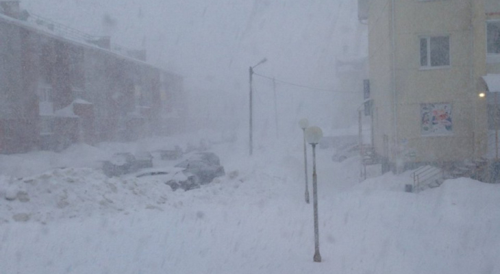 На Коми обрушилась сильная метель с западным ветром