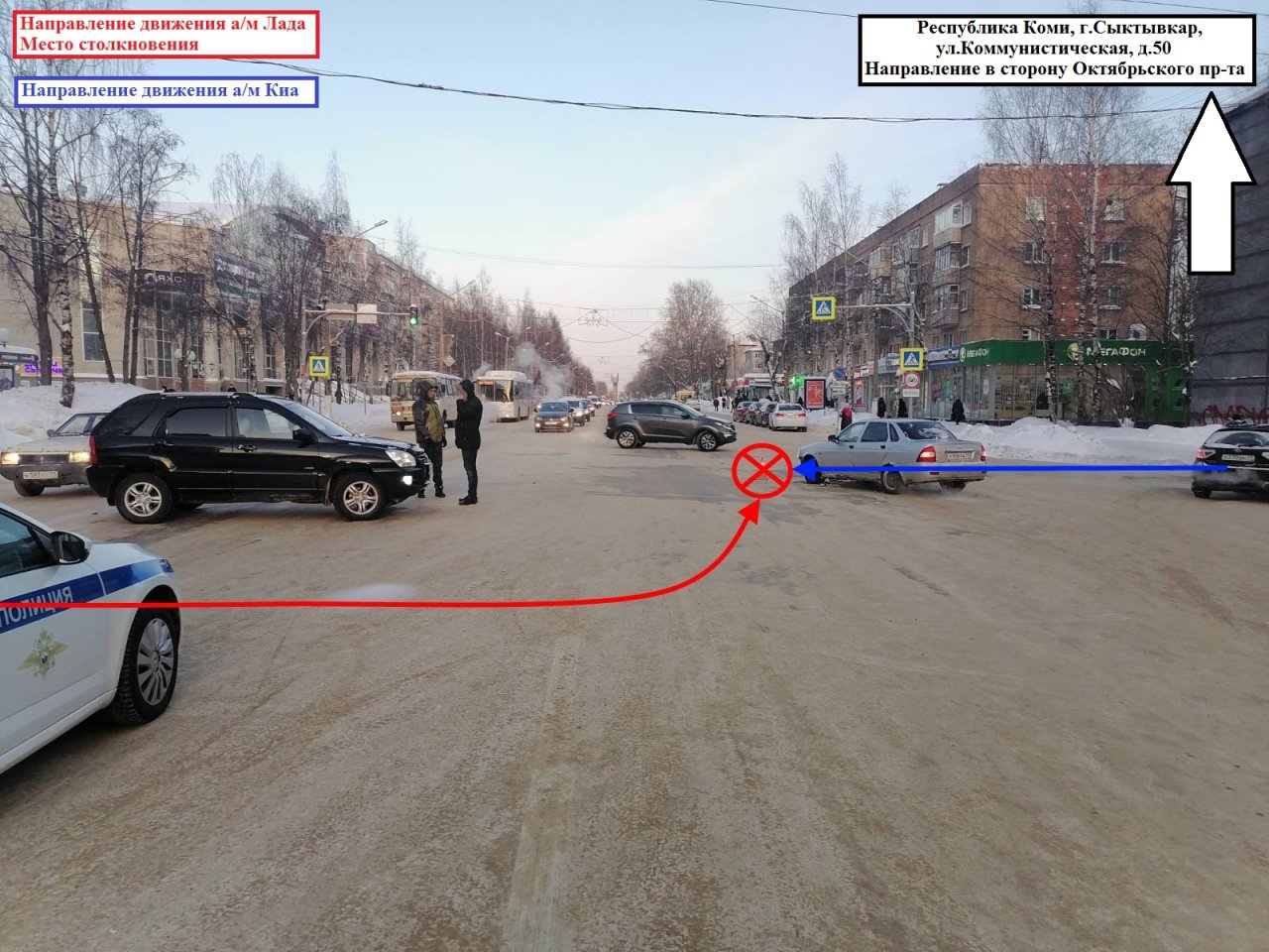 В Сыктывкаре девушки за рулем не разъехались на дороге: одна из них пострадала