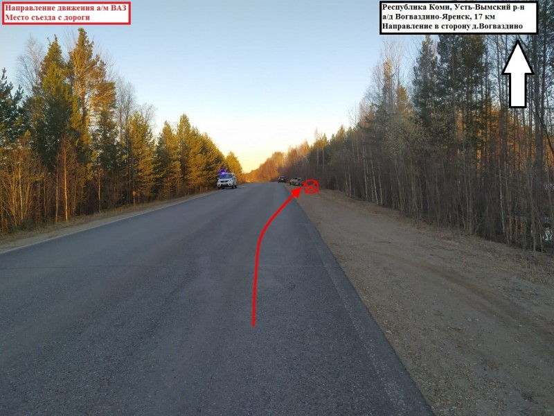 В Коми водитель без прав влетел в дерево