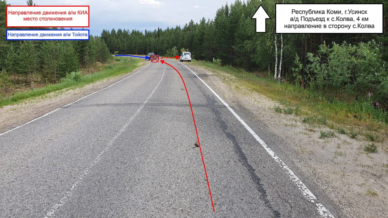 В Коми пьяный водитель врезался на трассе во внедорожник